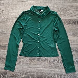 💋 H&M sheer Button down Top 💋